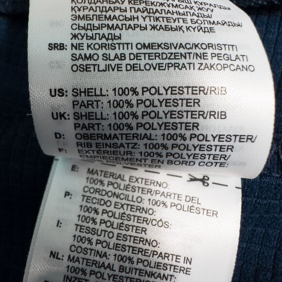 Adidas 3 Stripes Track Jacket Mens Large Blue Black Ripstop Grid Fleece DH9089 - Picture 16 of 16